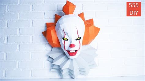 Diy It Pennywise Paper Craft Wall Decoration Ideas Paper Crafts Halloween Crafts Pennywise