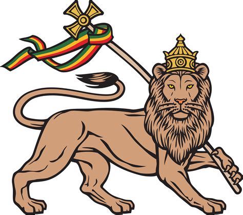 The Lion Of Judah Rastafarian Reggae Symbol 13136551 Vector Art At