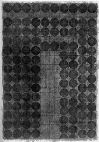The silhouettes of two tall buildings and perhaps even. Untitled by Eva Hesse on artnet