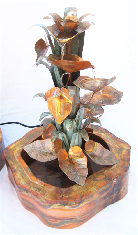 Copper Leaf Fountain Handmade 65c