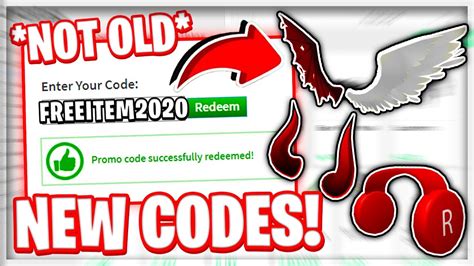 August All New Working Promo Codes In Roblox 2020 Youtube