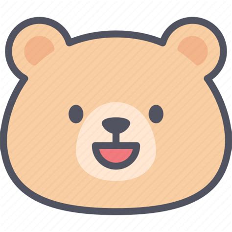 Happy Teddy Bear Emoji Emotion Expression Feeling Icon Download