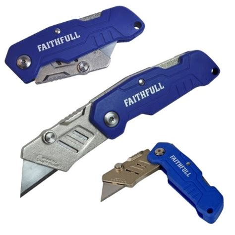 Faithfull Faitklbn Folding Lock Back Utility Knife Sealants And Tools