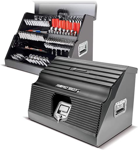 Powerbuilt 26 Inch Portable Slant Front Rapid Toolbox Tiered Stairstep