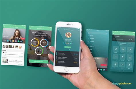 Free mobile tracker app for parental control. iPhone Perspective Screen Mockup | Mockup World