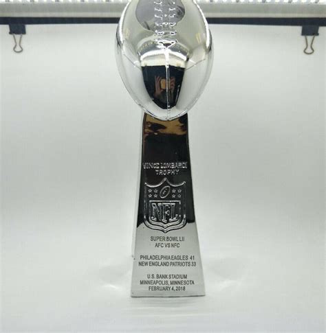 Philadelphia Eagles Super Bowl Championship 2018 Vince Lombardi Trophy