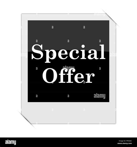 Special Offer Icon Within A Photo On White Background Stock Photo Alamy