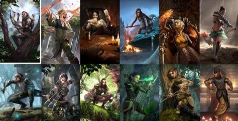 Elder Scrolls Legends Card Art Collage Bosmer By Teamashartist On