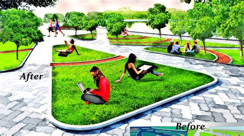 Photoshop Landscape Architecture Rendering Youtube