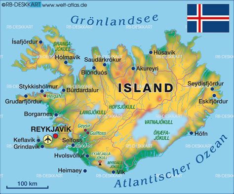 Map Of Iceland Map In The Atlas Of The World World Atlas