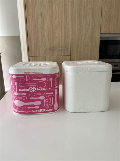 Baskin Robbins Cooler Box Furniture Home Living Kitchenware Tableware Food Organisation