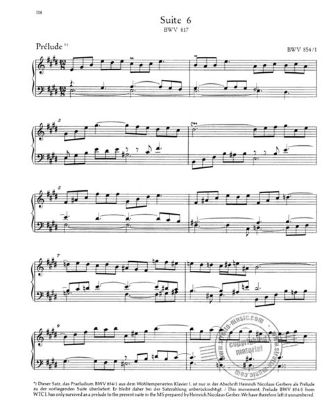sechs Französischen Suiten Zwei Suiten in a Moll und Es Dur BWV 812 819 von Johann