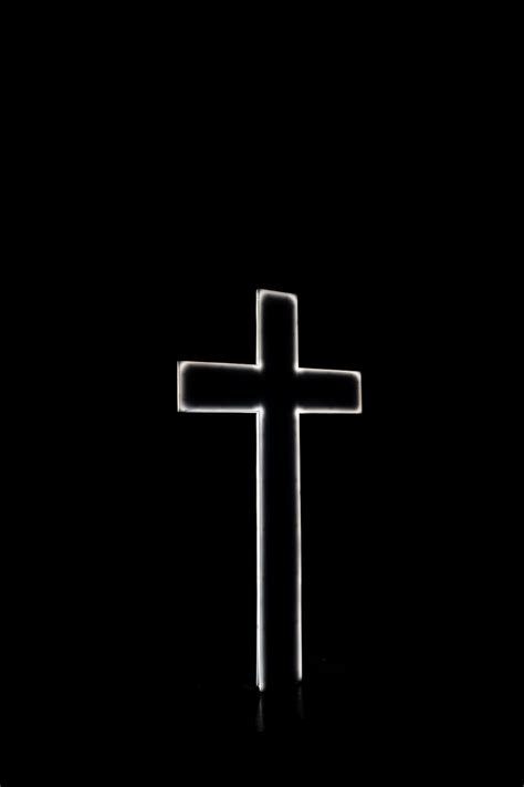 White Cross With Black Background Cross Black Christian Hd Phone