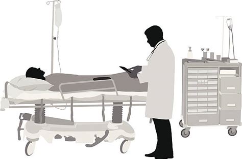 140 Patient Hospital Bed Silhouette Stock Illustrations Royalty Free