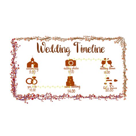 Wedding Timeline Vector Design Images Design Wedding Timeline Template