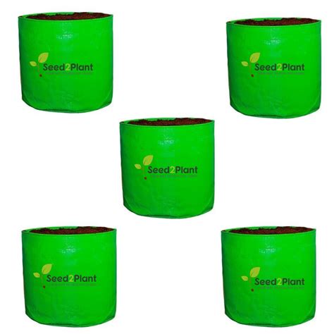 12x12 Inches 1x1 Ft Pack Of 5 220 Gsm Hdpe Round Grow Bag Seed2plant Reviews On Judgeme