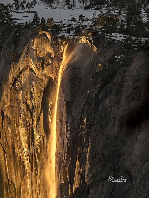 Horsetail Falls Cascades Fleuve Yosemite National Park