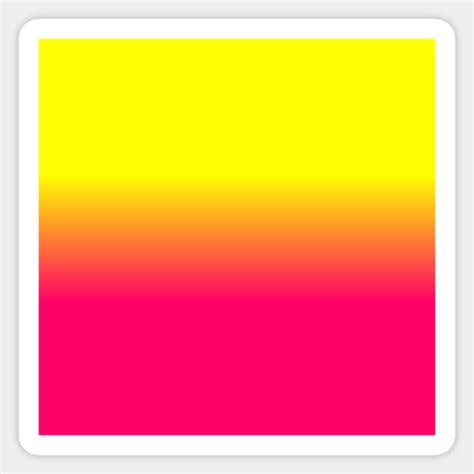Neon Pink And Neon Yellow Ombré Shade Color Fade Neon Sticker