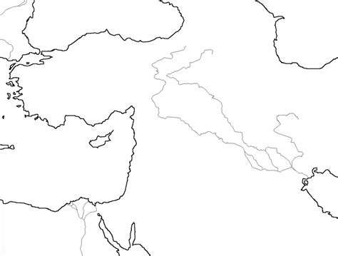 Blank Map Of Ancient Mesopotamia Tourist Map Of English