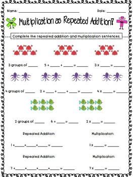 multiplication  repeated addition repeated addition multiplication repeated addition
