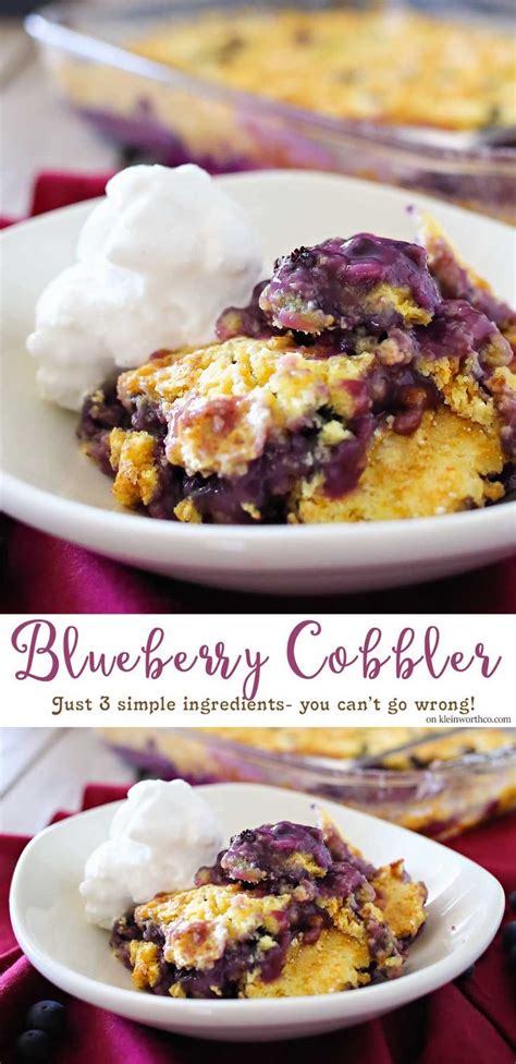 Blueberry Cobbler Just 3 Ingredients Recipe Cobbler