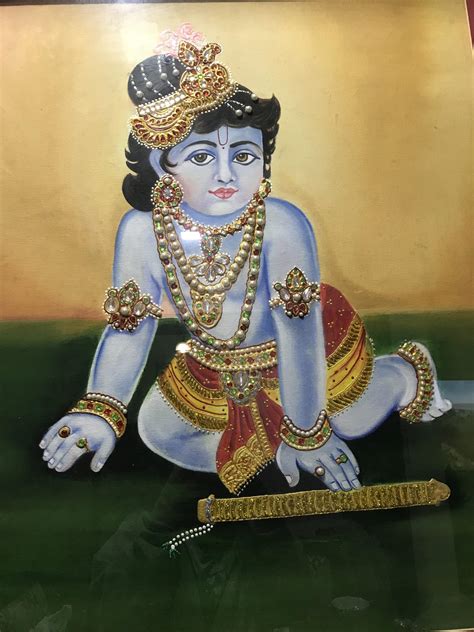 Oil Painting Of Lord Krishna I Made When I Was 15 Rhinduism