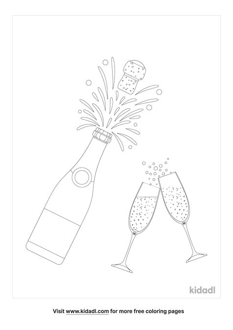 Free Exploding Soda Bottle Coloring Page Coloring Page Printables
