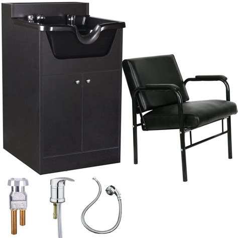 Beauty Salon Equipment Shampoo Bowl Sink Cabinet With Chair Package Su