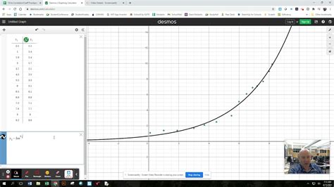 Exponential Regression With Desmos Youtube