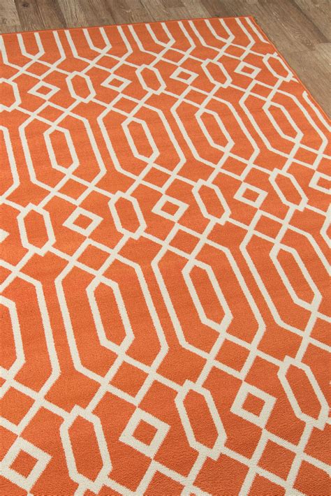 The collection has something for spaces of all sizes and styles, be it the living room, dining room, bedroom or patio. Momeni Baja BAJ-3 Orange Abstract Outdoor Rug from the ...