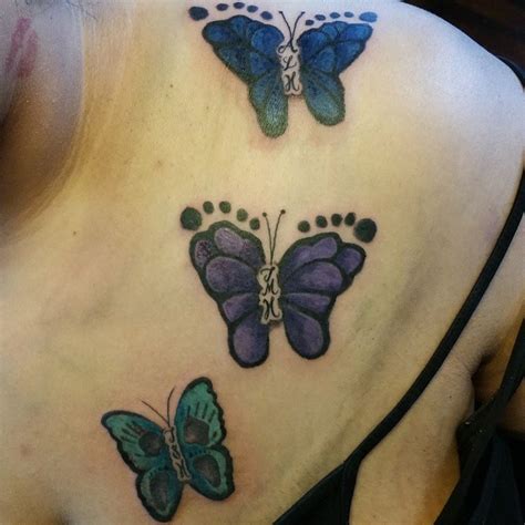 28 Butterfly Footprints Tattoos Ideas