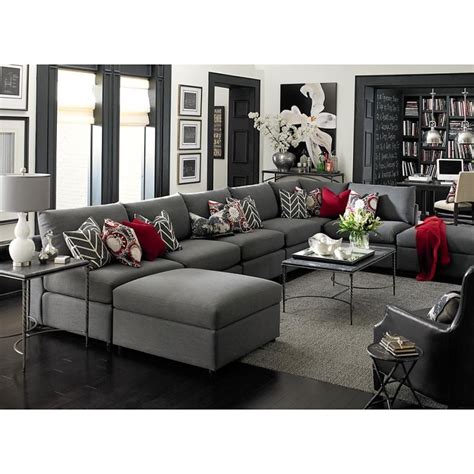 Charcoal Gray Sectional Sofa Foter Living Room Decor Grey Sofa