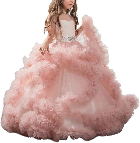 Buy Stunning V Back Luxury Pageant Tulle Ball Gowns For Girls 2 12 Year