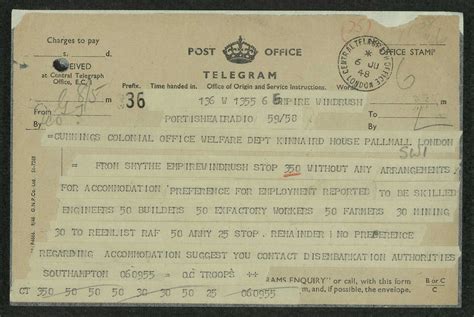 Source 1: Telegram to Mr Cummings - The National Archives