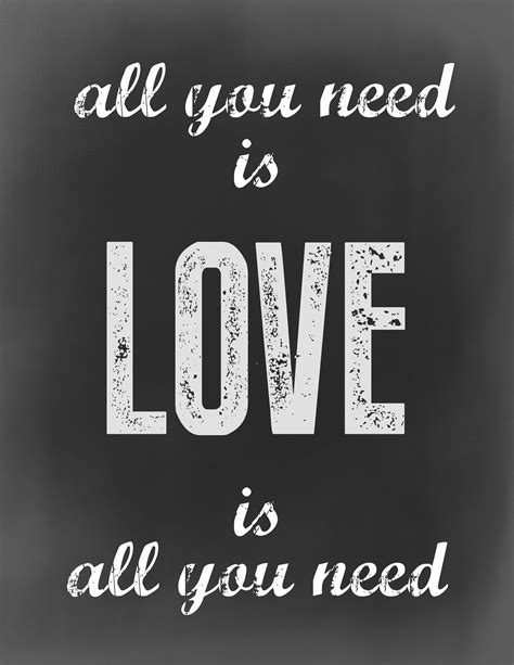 All You Need Is Love A Printable The Crazy Craft Lady