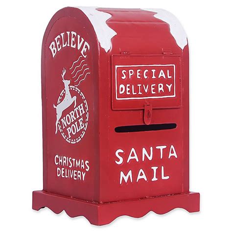 Exclusive Decorative Red Metal Santa Mailbox Bed Bath And Beyond Canada