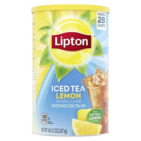 Lipton Lemon Iced Tea Mix 28 Qt 21 Oz Canister