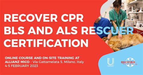 Recover Cpr Bls And Als Rescuer Certification Unisvet