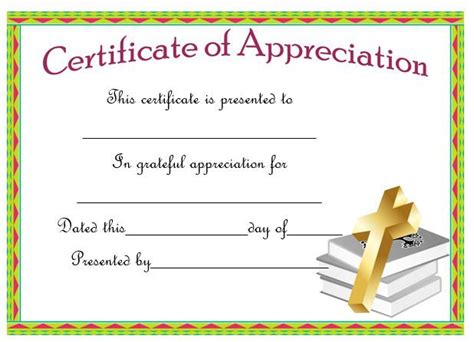 Certificate Of Appreciation For A Pastor Certificate Of Appreciation