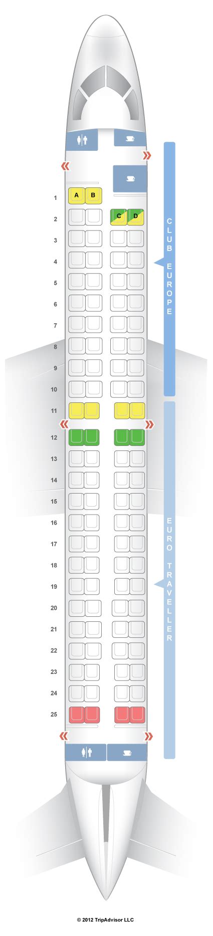 Seatguru Seat Map British Airways Embraer E 190 European