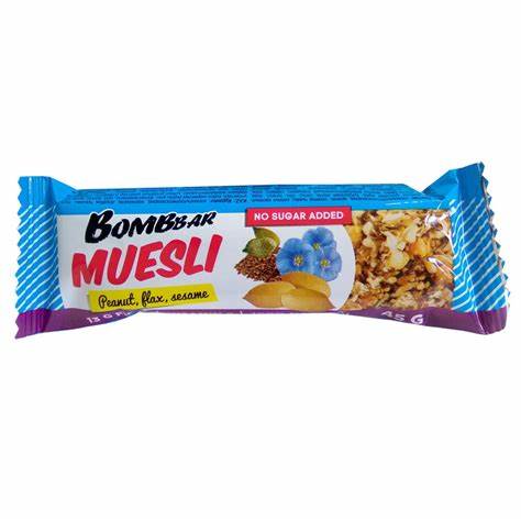 Батончик мюсли Bombbar, 45 г, Арахис купить в Москве по цене 45 руб.  Картинка - Батончик мюсли Bombbar, 45 г, Арахис купить в Москве по цене 45 руб.