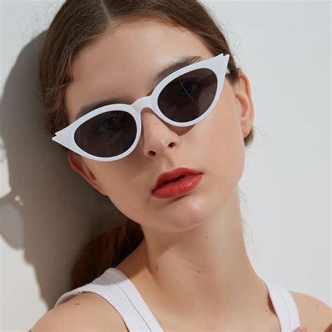 Ruosyling White Sunglasses Women 2018 Men Retro Small Vintage