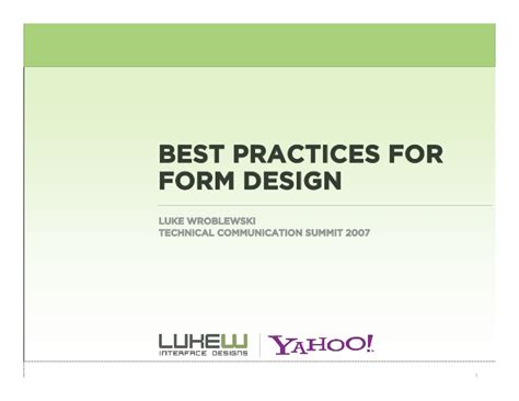 Web Form Design Best Practices