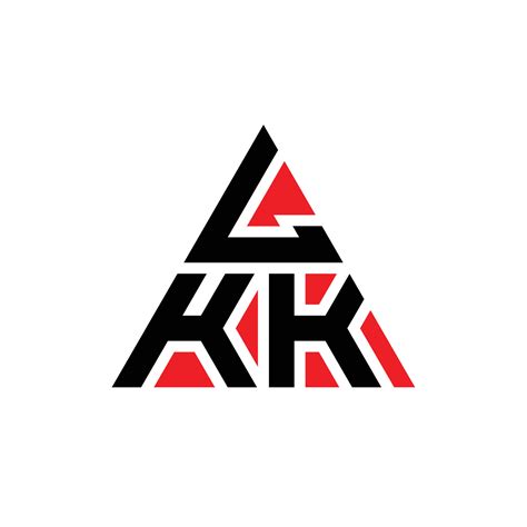 Lkk Triangle Letter Logo Design With Triangle Shape Lkk Triangle Logo