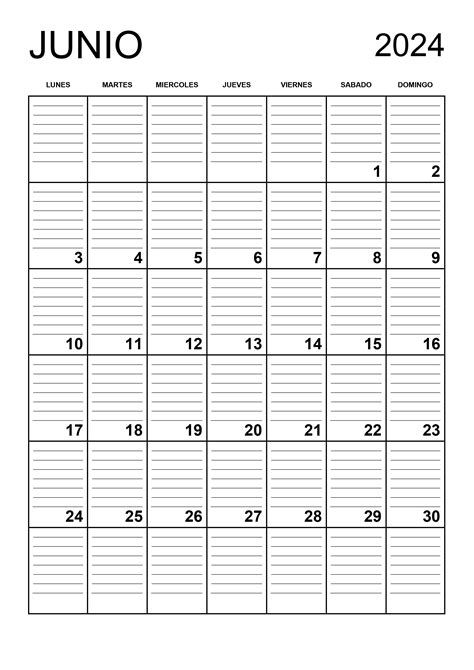 Calendario Junio 2024 Calendarios Su