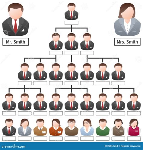People Corporate Hierarchy Stock Vector Illustration Of Company 26561768