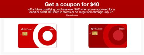 Hot Apply For A Target Redcard Debit Or Credit Card Get 40 Off A