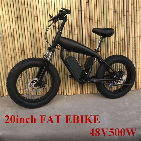 Custom 20inch Fat Tire Ebike 500w 48v Li Ion Snow Electric Mountain