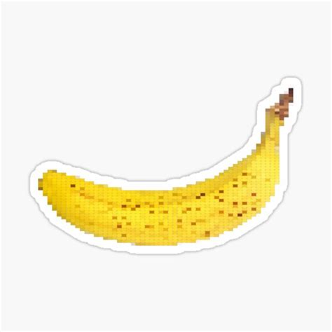 Banana Pixel Art Sticker For Sale By Medouz10 Redbubble