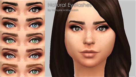 The Sims 4 Natural Eyelashes 5 Colors The Sims Sims